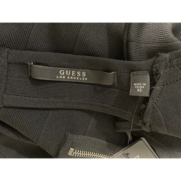 Guess Sweater Mirage Cut Out Bandage Black Dress W41K0IZ0HR0 NWT $138 XS - Picture 8 of 11